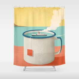 Cup of sea Shower Curtain