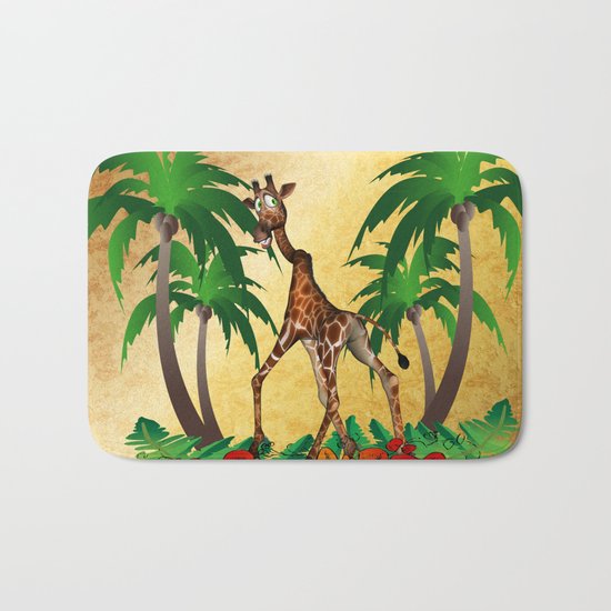 Funny giraffe Bath Mat