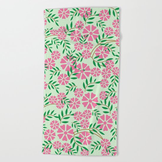tas.flower Beach Towel