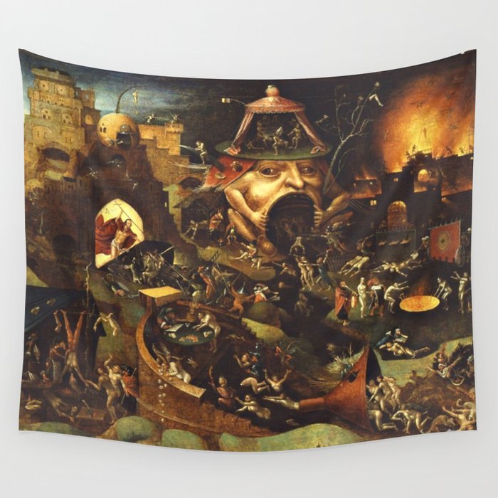 Insight Into Hell By Hieronymus Bosch Wall Tapestry