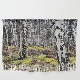 Spring Birch Tree Woodland in the Scottish Highlands in I Art  Wall Hanging