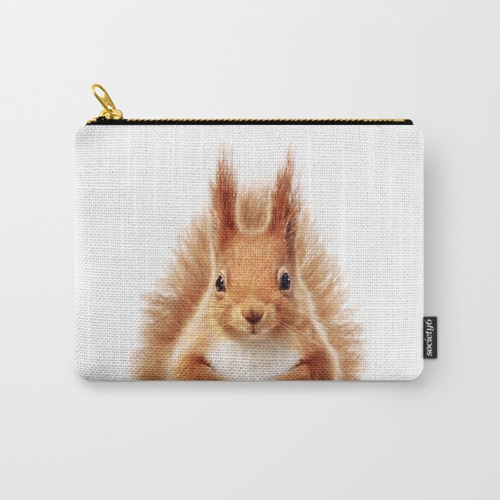 Baby Squirrel, Woodland Animals, Kids Art, Baby Animals Art Print By Synplus Carry-All Pouch