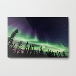 Aurora during geomagnetic storm in Yellowknife, Canada Metal Print