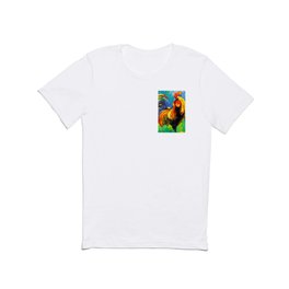 Rooster Pattern T Shirt