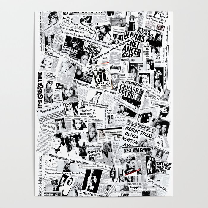 Olivia Newton John 40 Years Of Newspaper Headlines Collage Poster By Retropopdisco Society6 Ontdek de perfecte stockfoto's over newspaper collage en redactionele nieuwsbeelden van getty images kies uit premium newspaper collage van de blader door de 695 newspaper collage beschikbare stockfoto's en beelden, of begin een nieuwe zoekopdracht om meer stockfoto's en. olivia newton john 40 years of newspaper headlines collage poster by retropopdisco