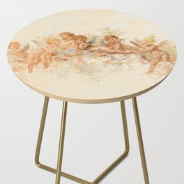 Cherubs Painting Gabriel von Max Side Table