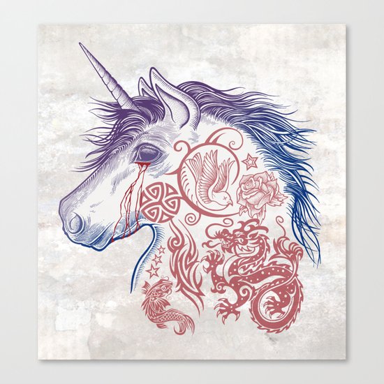 War Unicorn Canvas Print