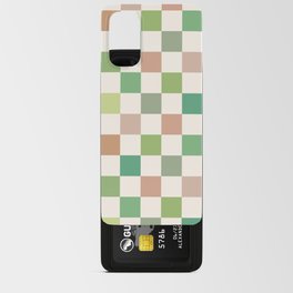 Green & Beige Neutral Checker Android Card Case