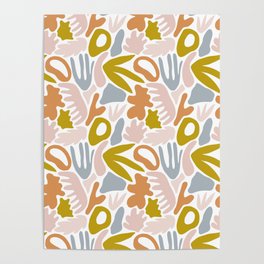 Coral Shapes Poster