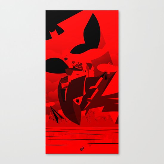 Knight Over Gotham Canvas Print