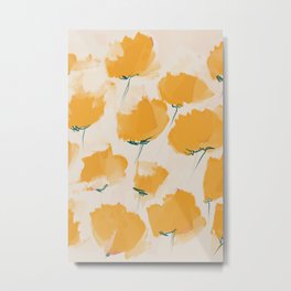 The Yellow Flowers Metal Print | Flowers, Curated, Floral, Mhn, Yellowflowers, Minimalism, Street Art, Digital, Floralpattern, Handmade 