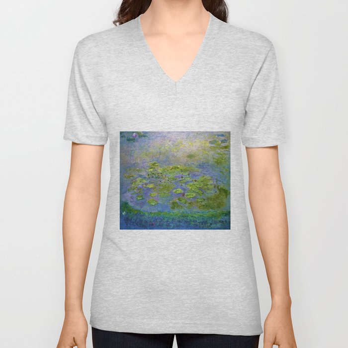 Nymphéas (Waterlilies) by Claude Monet (c.1914-17) V Neck T Shirt