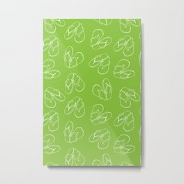 Flip Flops Lime Metal Print | Lime, Toes, Summertime, Ocean, Drawing, Beachwear, Limeflipflops, Summer, Sandals, Feet 