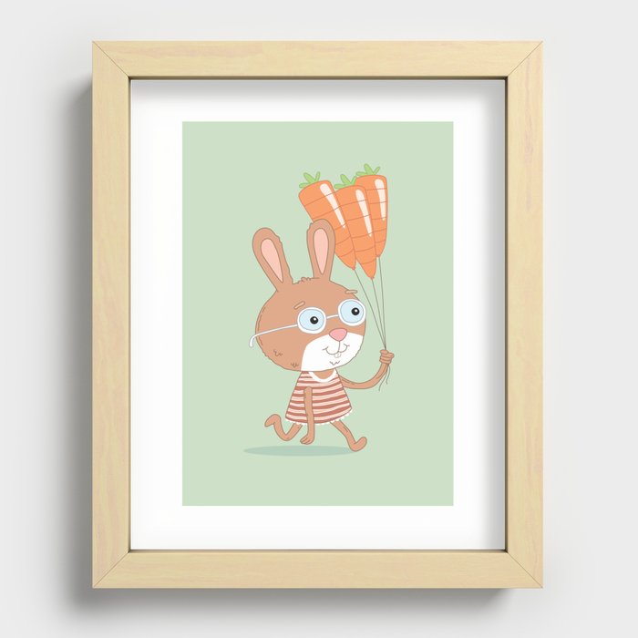 Happy Bunny Recessed Framed Print