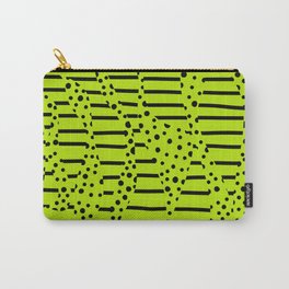 Spots and Stripes 2 - Lime Green Carry-All Pouch