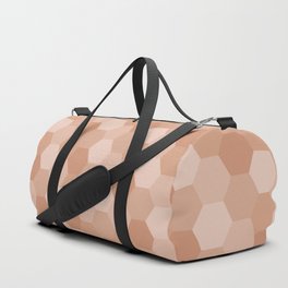 Brown Hexagon polygon pattern. Digital Illustration background Duffle Bag