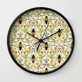 Bee Garden - Cream Wall Clock