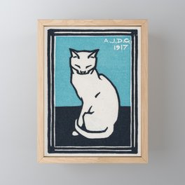 Sitting Cat Framed Mini Art Print