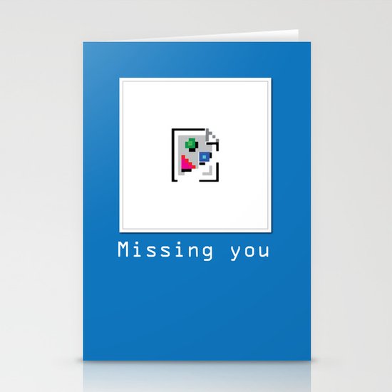 Talk Nerdy to me - Missing you Stationery Cards