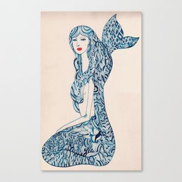 Portrait of a Mermaid Canvas Print