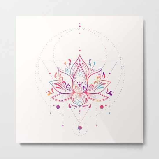 Lotus Prism Metal Print