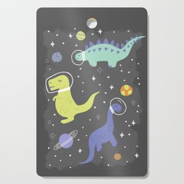 Cute Dinosaurs in Space Cutting Board