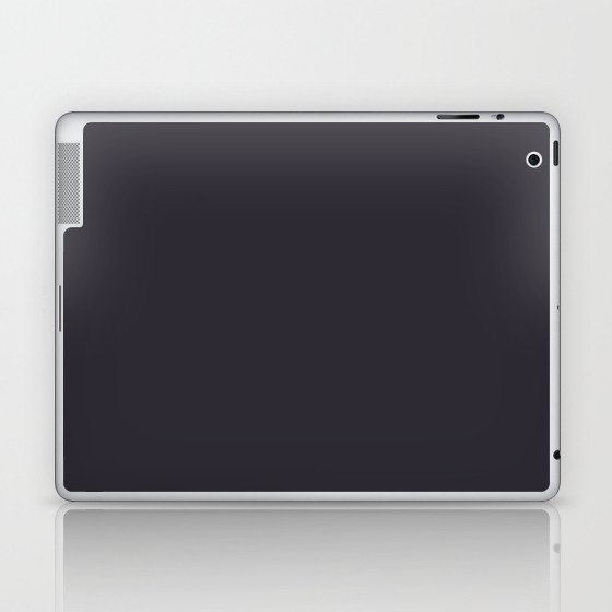 Dark Gray Blue Solid Color Pantone Deep Well 19-3713 TCX Shades of Black Hues Laptop & iPad Skin