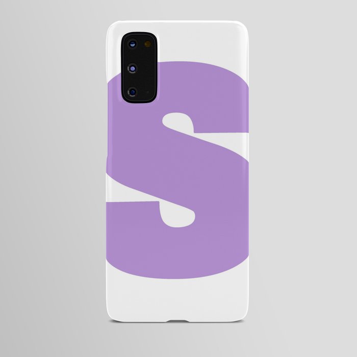 S (Lavender & White Letter) Android Case