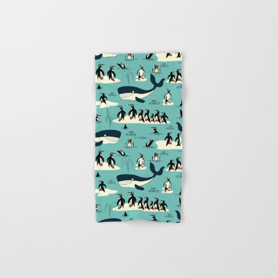 Whales and penguins Hand & Bath Towel