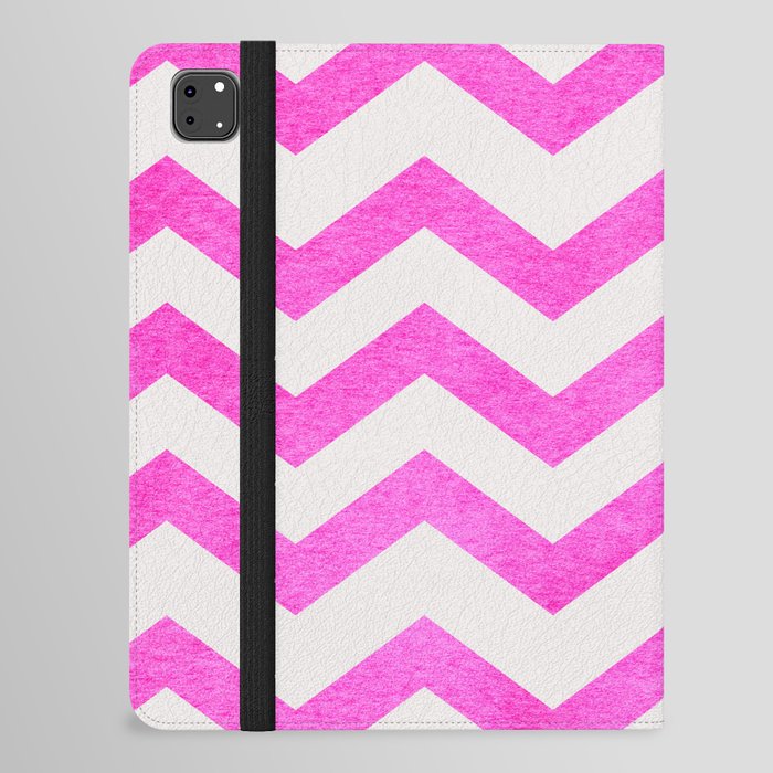 Minimal and Hot Pink: Zig Zag iPad Folio Case