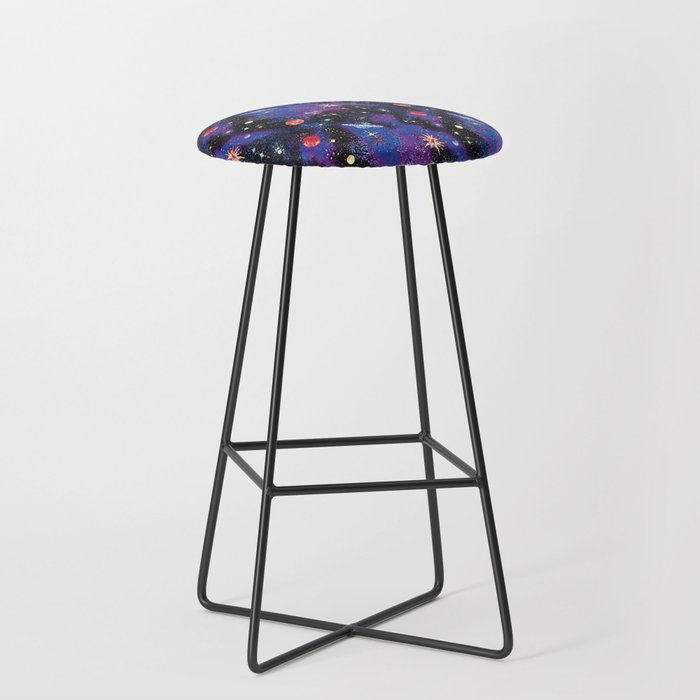 Out of This World Carpet Pattern Bar Stool