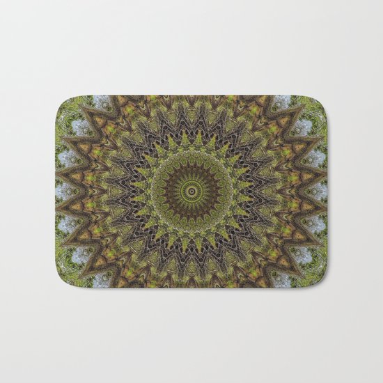 Kaleidoscope No. 6 - Green Bath Mat
