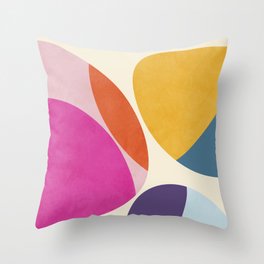 mid century modern semi-circles Throw Pillow