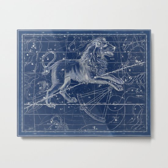 Leo sky star map Metal Print