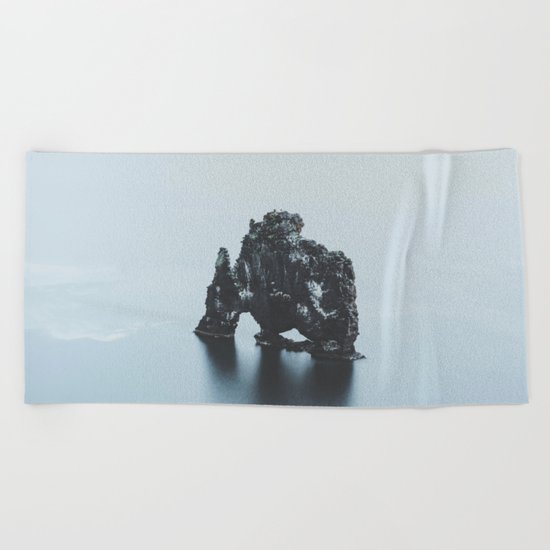 Hvitserkur, Iceland Beach Towel