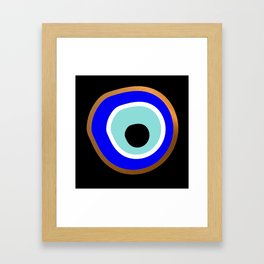 Black background Evil eye Framed Art Print