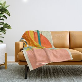 trees with tropical sun Throw Blanket
