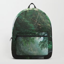 Into The Mist 1 Backpack | Forest, Green, Adventure, Hiking, Travel, Digitalmanipulation, Atmospheric, Color, Landscape, Other 