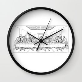 Last Supper Outline Sketch Wall Clock