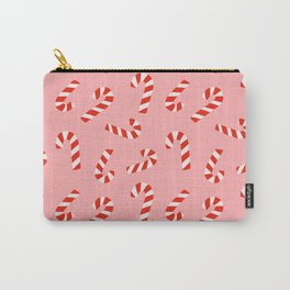 Candy Canes - Pink Carry-All Pouch