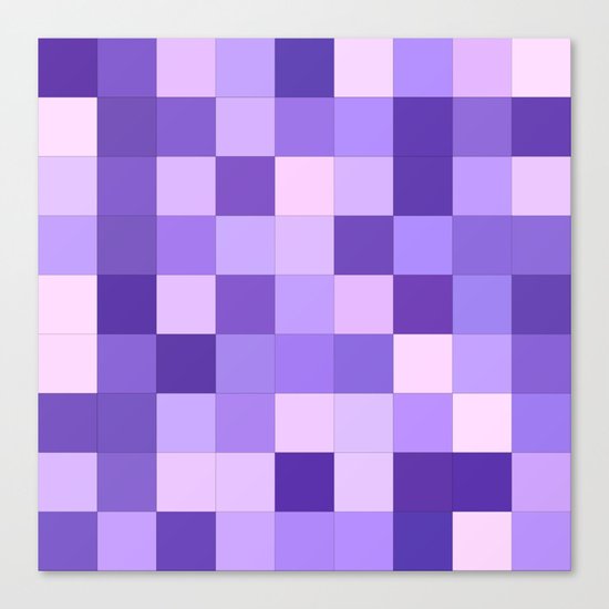 Pastel purple squares Canvas Print