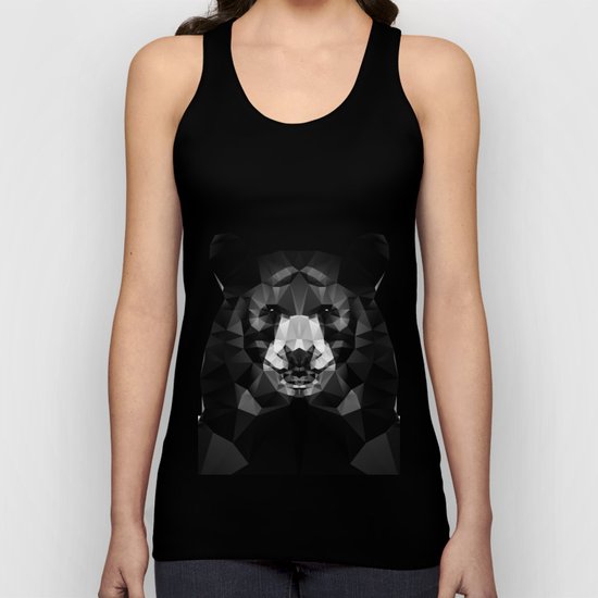 Bear - Black Geo Animal Series Unisex Tank Top