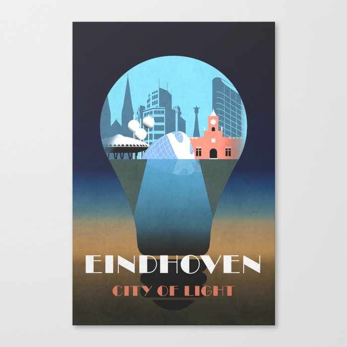 Eindhoven - Vintage art deco poster Canvas Print