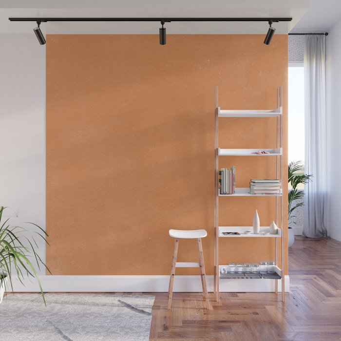 Burnt Orange Terracotta Clay Boho Wall Mural