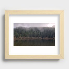 Mirror Lake in the Fog Recessed Framed Print