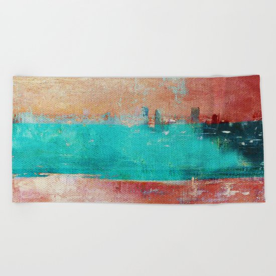 Autumn Town Beach Towel
