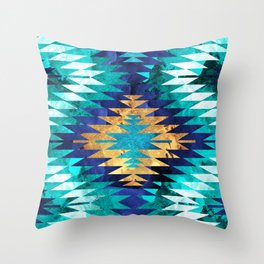 Inverted Navajo Suns Throw Pillow