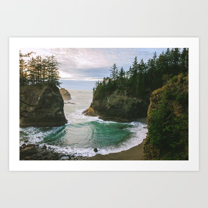 Hidden Cove on the Oregon Coast Art Print