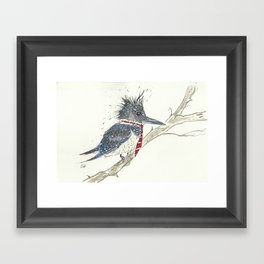 Kingfisher with Tie Framed Art Print