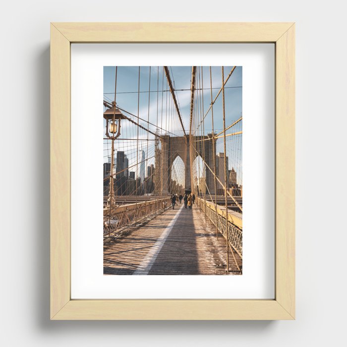 Brooklyn Bridge | Travel Photography in New York City | Winter in NYC Recessed Framed Print